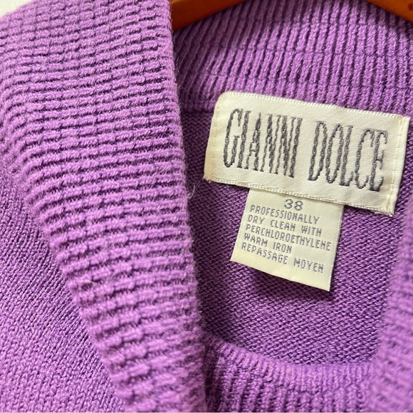 Vintage Gianni Dolce Mock Neck Sweater Purple - Picture 8 of 12